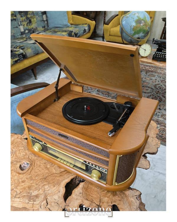 Vintage Denver Retro Wood turntable record player 8