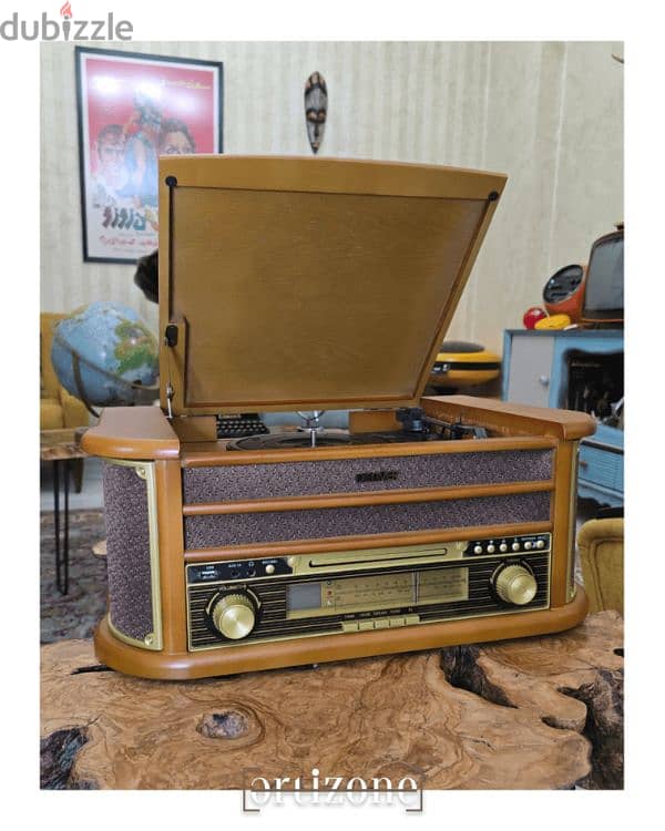 Vintage Denver Retro Wood turntable record player 13