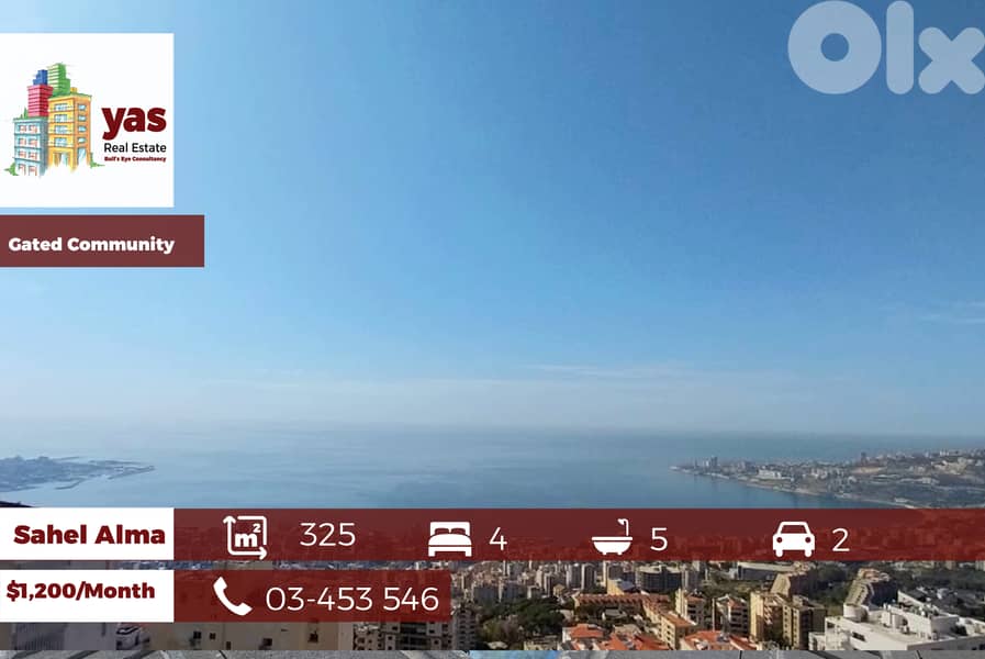 Sahel Alma 325m2 | Gated Community | Rent | Astonishing View | IV/RA 0