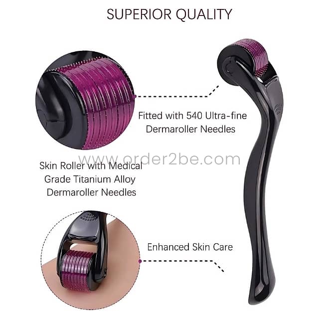 Painless Derma Roller System with 540 Needles for Wrinkle-Free Skin 2
