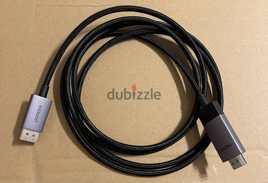UGREEN DisplayPort Male 1.4 To HDMI 2.1 Male 8K Braided Cable (2M) 1