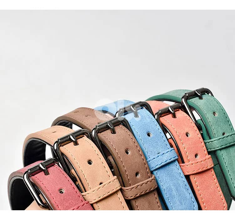 High Quality Leather Pet Collar Bundle With Leashes 2