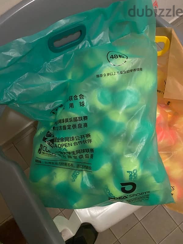 tennis grips , for 1$ each grip. each red odea ball coast 1$ 1