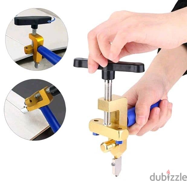 2 In 1 Glass Cutter Set Manual Tile Diamond Cutter Slicer Roller 0