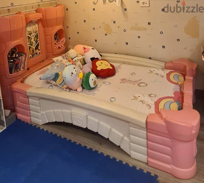 Step Two twin beds Princess castle and Hot wheels themes with lights 2