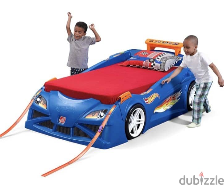 Step Two twin beds Princess castle and Hot wheels themes with lights 3