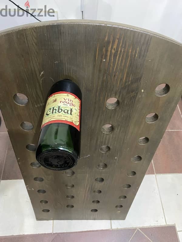 vintage big solid wood wine rack art deco 1