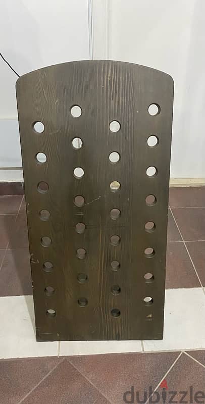 vintage big solid wood wine rack art deco 2