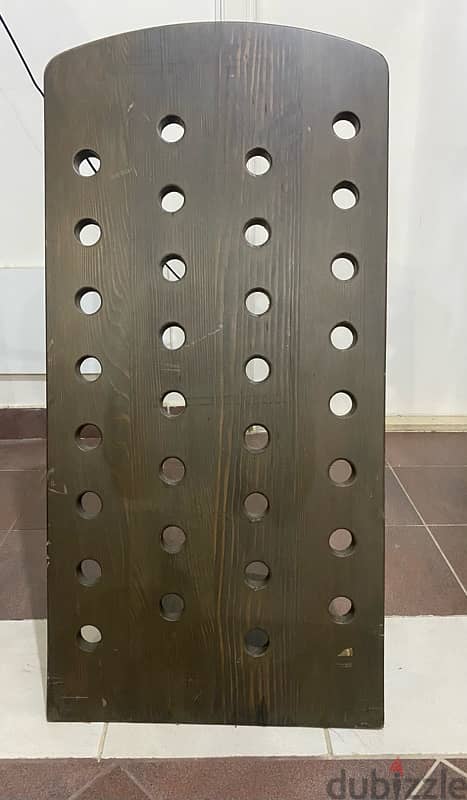 vintage big solid wood wine rack art deco 3