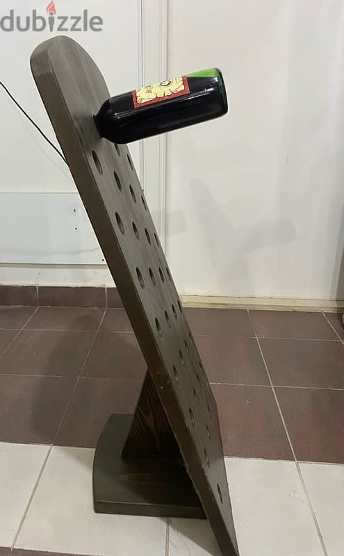 vintage big solid wood wine rack art deco 5