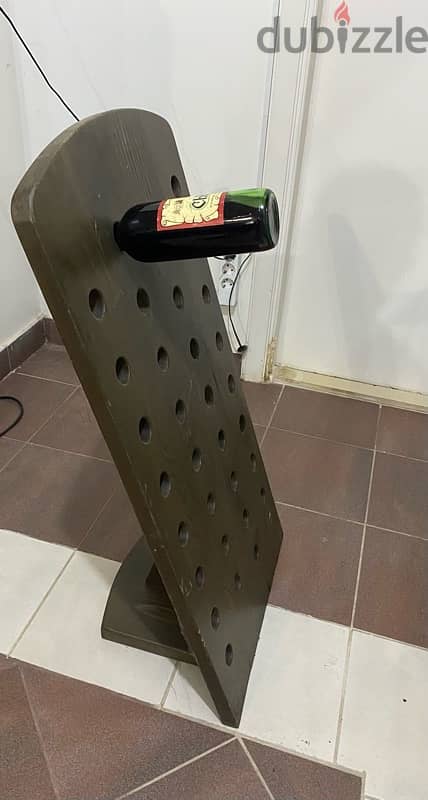 vintage big solid wood wine rack art deco 6