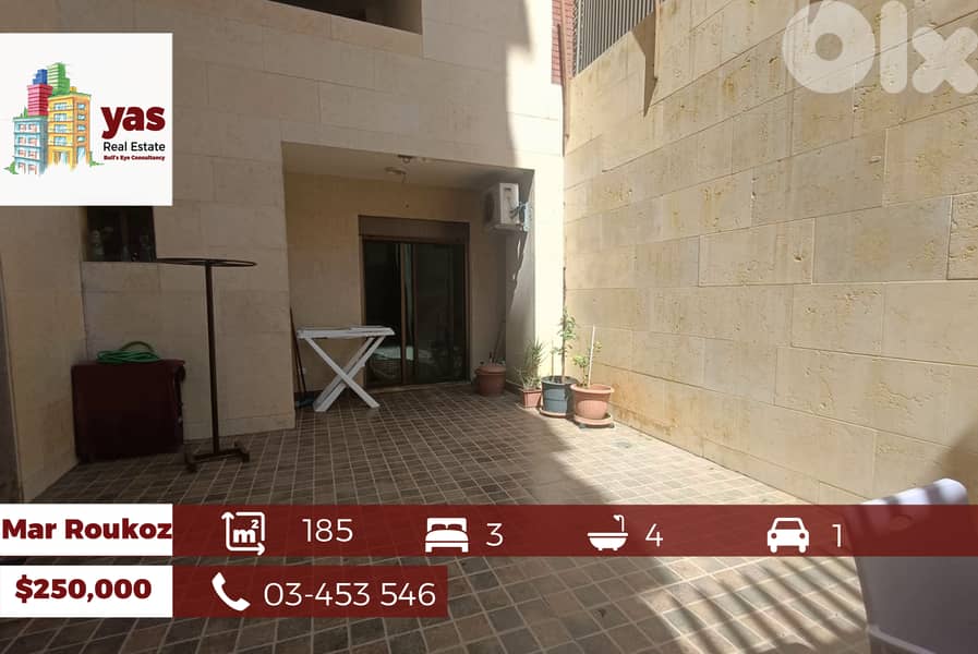 Dekweneh/Mar Roukoz 185m2 | 30m2 Terrace | Calm Area | AA/NER 0