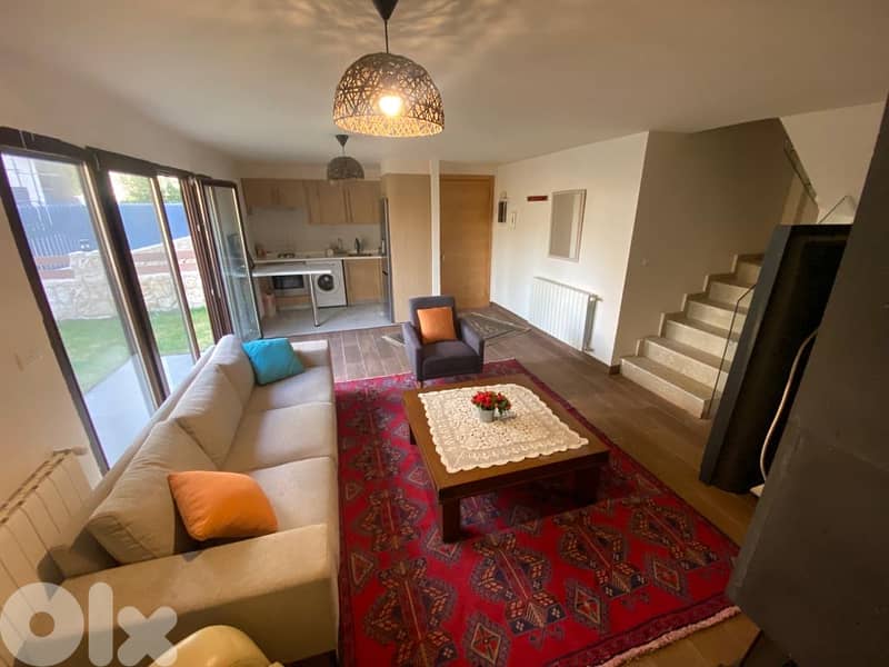 Faqra / Tilal El Asal 130m2  | Chalet|/Duplex | 90m2 Garden | PA | 5