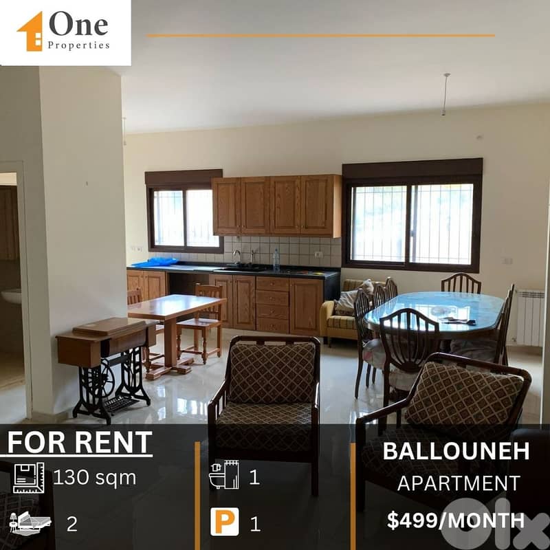 APARTMENT FOR RENT IN BALLOUNEH 0