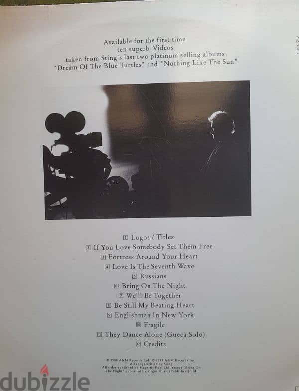 STING musical Gold laserdisc 1988 1
