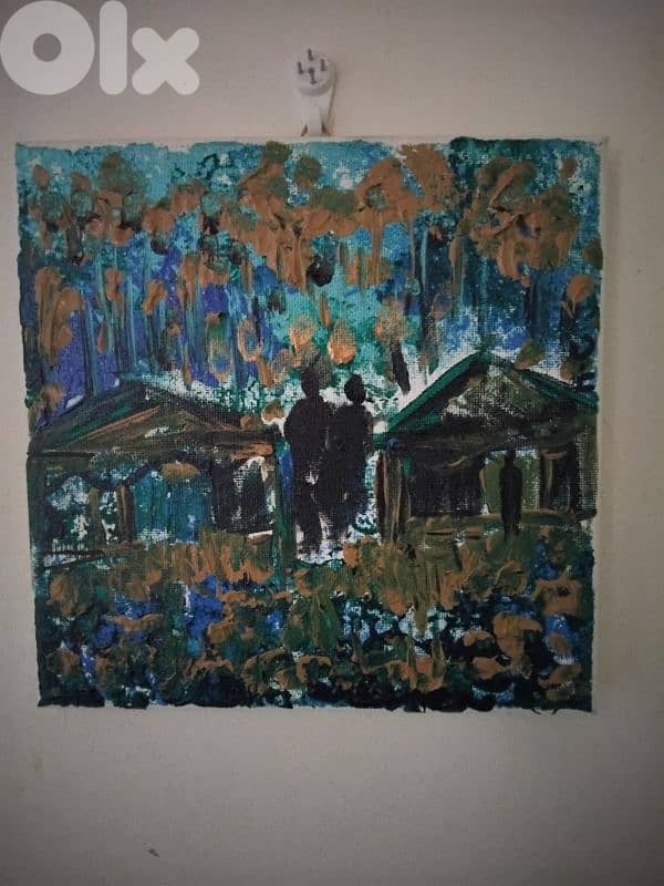 رسم زيتي على القماش يدويه 0