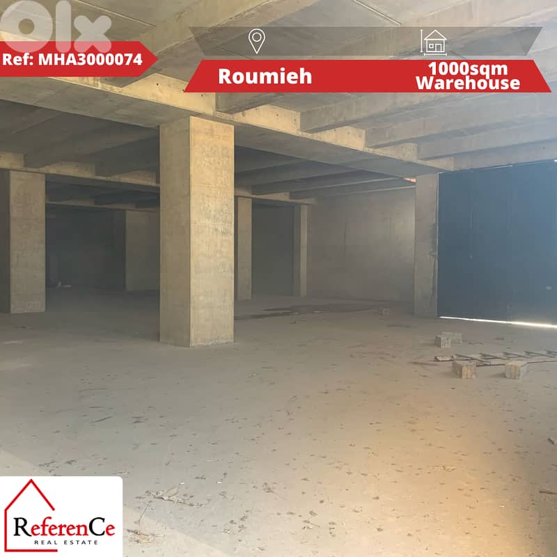 Warehouse available in Roumieh مستودع متاح في الرومية 0