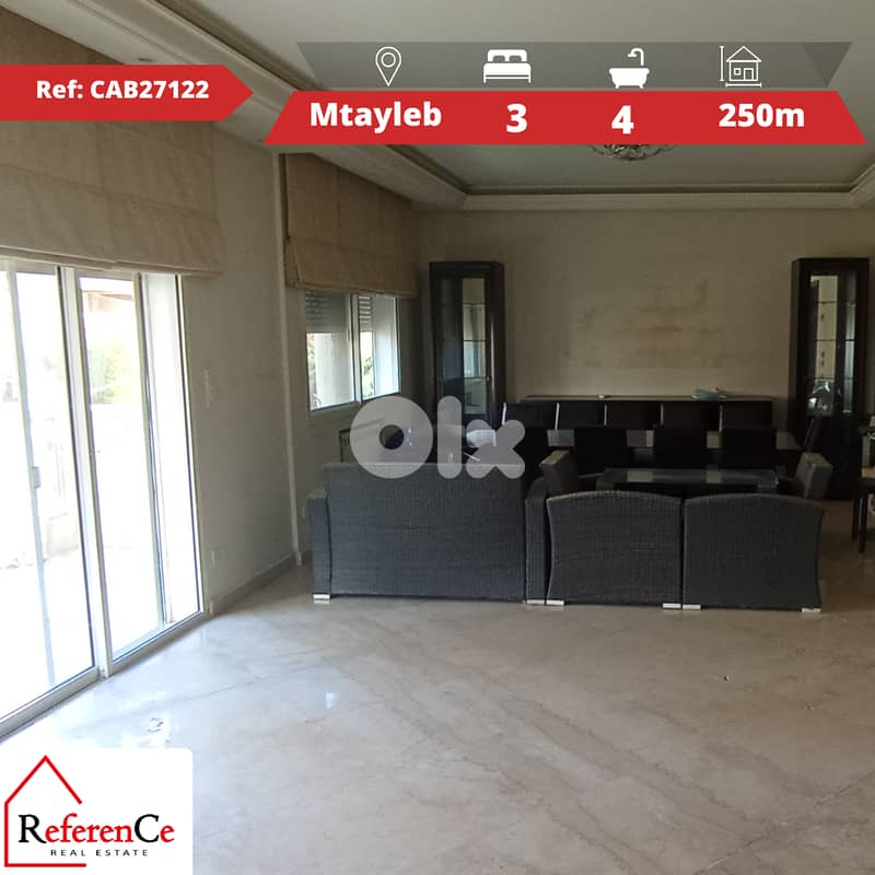 Apartment with roof in Mtayleb شقة مع سطح في المطيلب 0