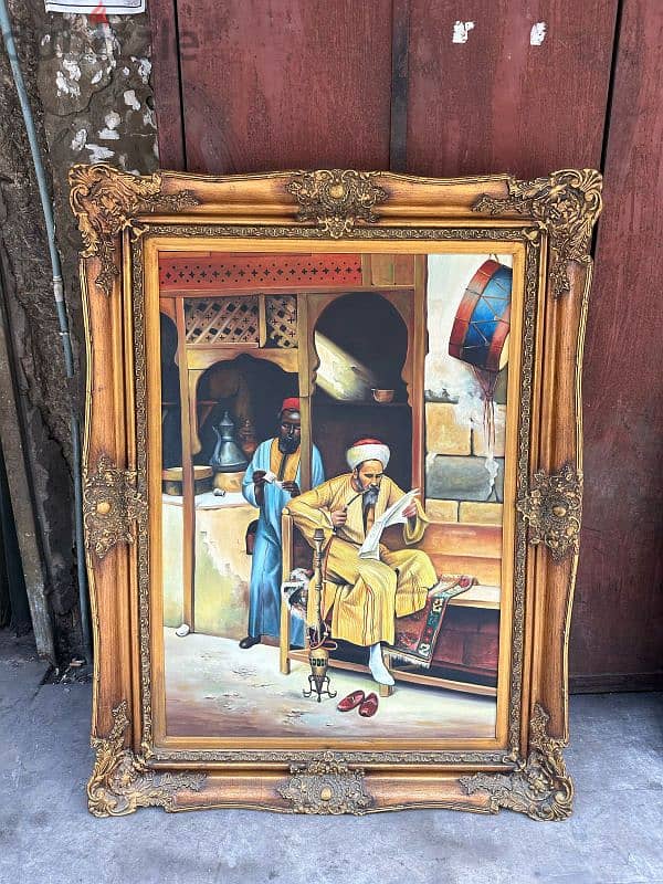 antique tableau peinture handmade130cmx95cmتابلو انتيك شرقي 0