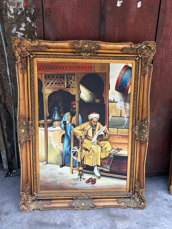 antique tableau peinture handmade130cmx95cmتابلو انتيك شرقي 1