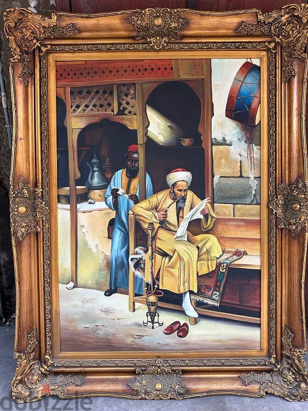 antique tableau peinture handmade130cmx95cmتابلو انتيك شرقي 2