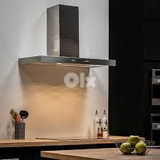 Ariston wall mounted cooker hood 90cm شفاط ايطالي 90 سنتم ستانليس هرم 1
