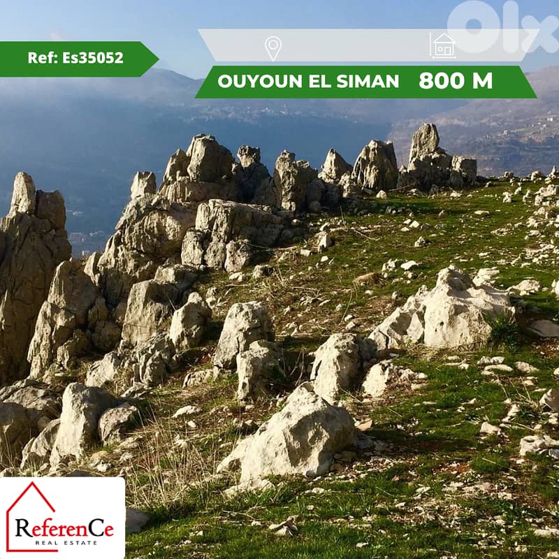 Prime land in Oyoun El Siman for sale 0