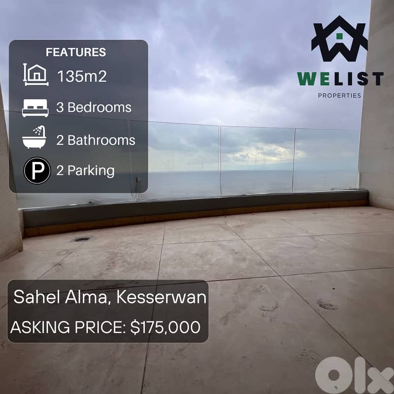 135sqm Apartment for sale in Sahel Alma - Jounieh  REF: MA24DSSA135185 0