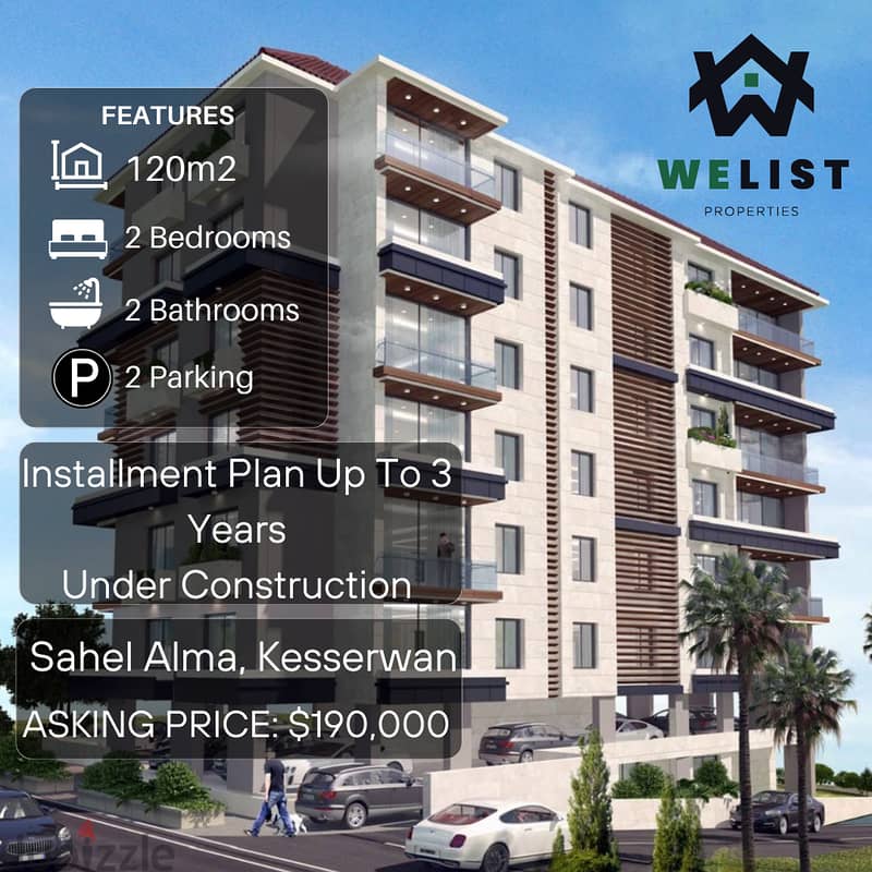 120sqm Super Deluxe under construction Apartment for sale Sahel Alma 0