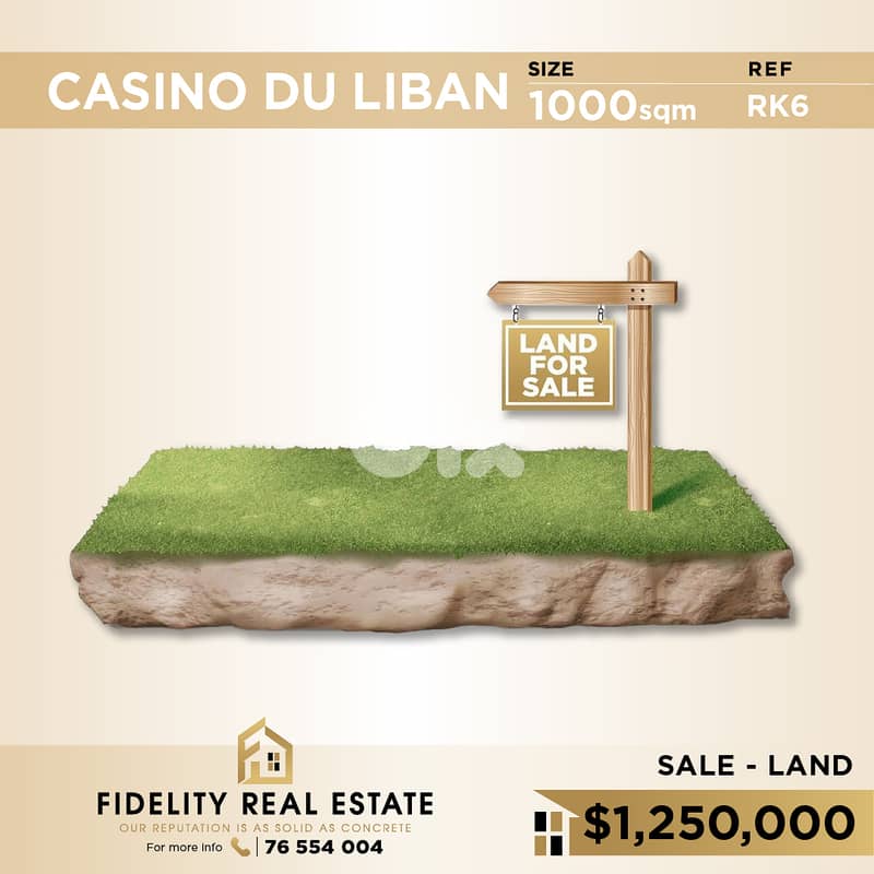 Land for sale in Jounieh Casino Du Liban RK6 0