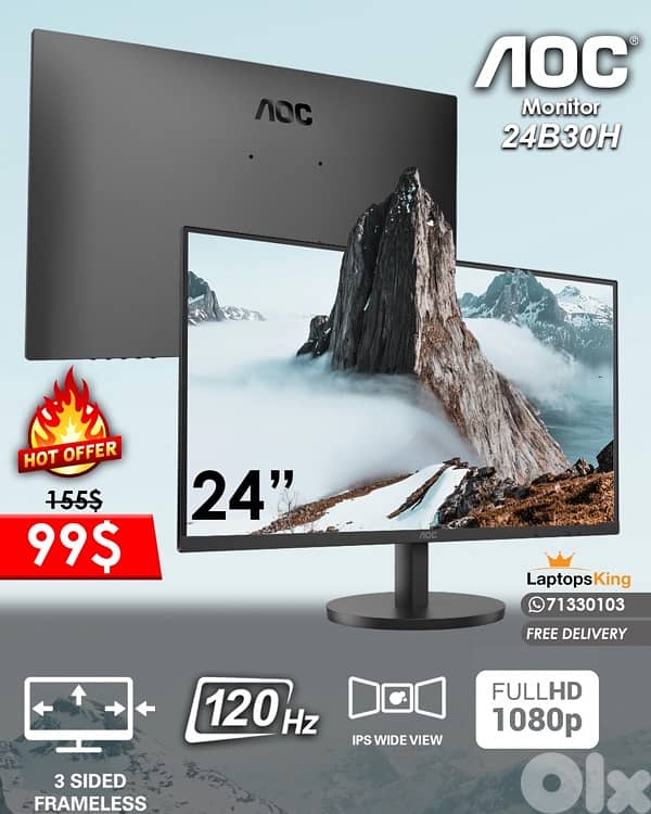 Aoc 24B30H 24” FHD 120HZ MONITOR 0