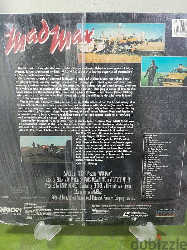 MAD MAX Laserdisc (Widescreen Edition) 1979 Mel Gibson 1