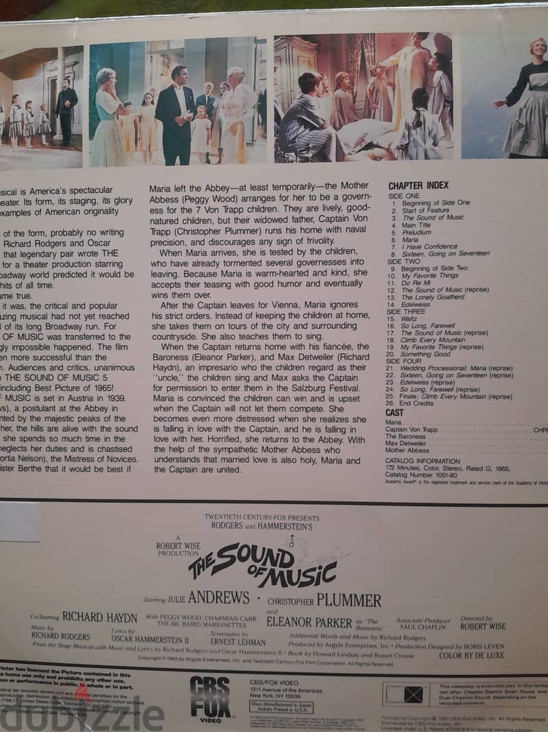 Nostalgic " The Sound Of Music " laserdisc 1965 1