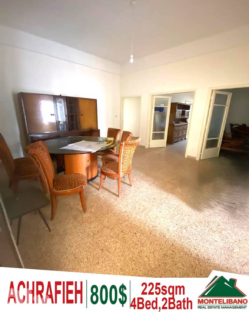 225 sqm Apartment for Rent in Achrafieh !!! 0