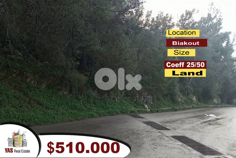 Biakout 1000m2 | Land | Coeff 25/50 | Prime Location | PA 0