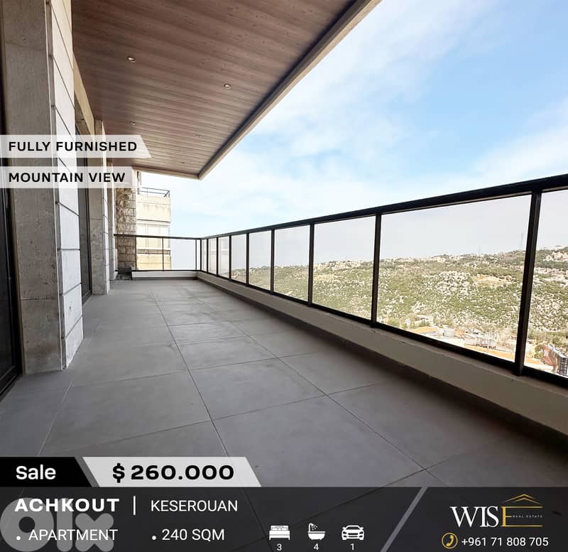 240 SQM fully furnished Apartment for SALE in Achkout ! 0