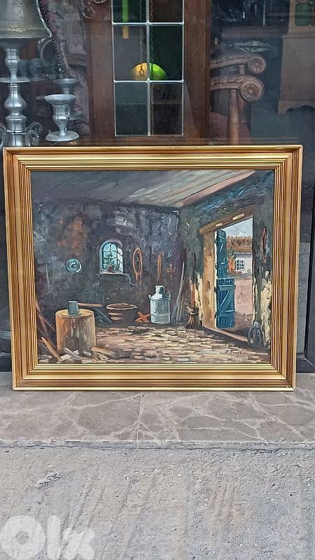 لوحة رسم زيتي اوروبية 0