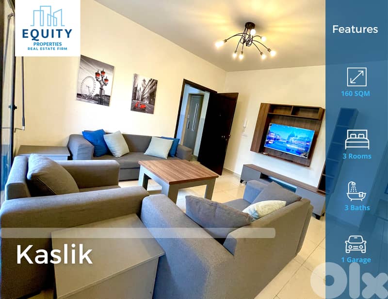 Furnished 160 SQM Apartment For Rent In Kaslik Near USEK #RK159658 0