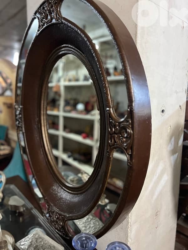 solid wood console with ferfoje and solid wood mirror 4