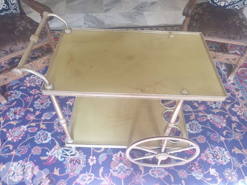 mid century vintage & unique french trolley,a piece of art 3