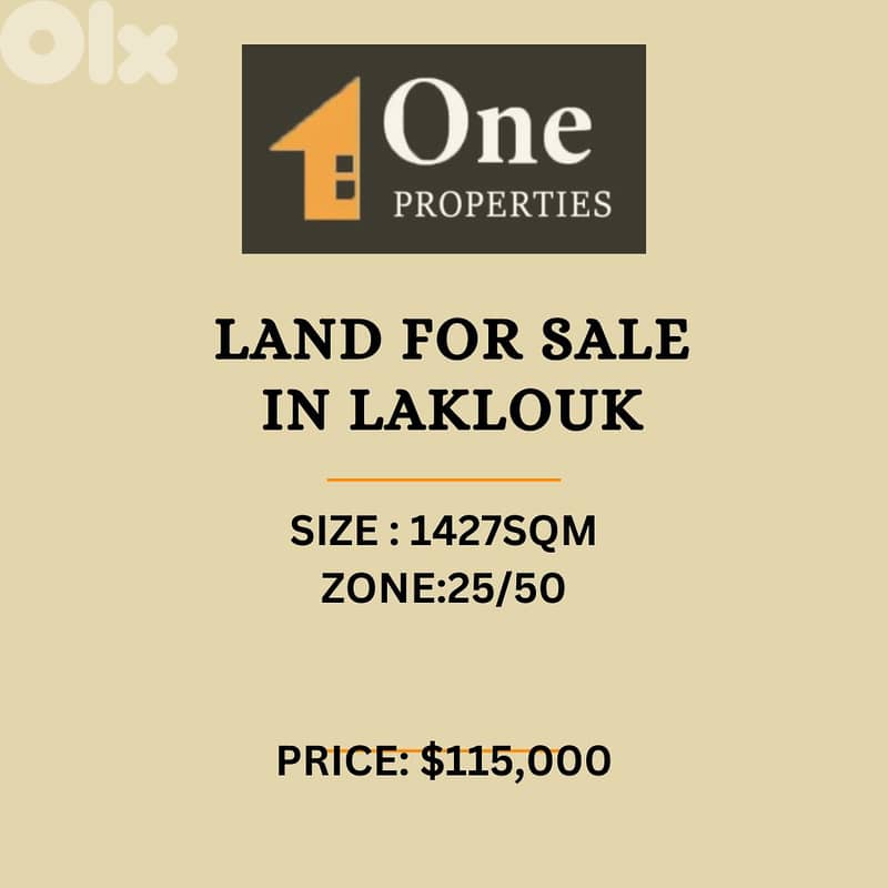 LAND FOR SALE IN LAKLOUK 0