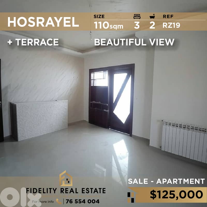 Apartment for sale in Hosrayel RZ19 شقة للبيع في حصرايل 0