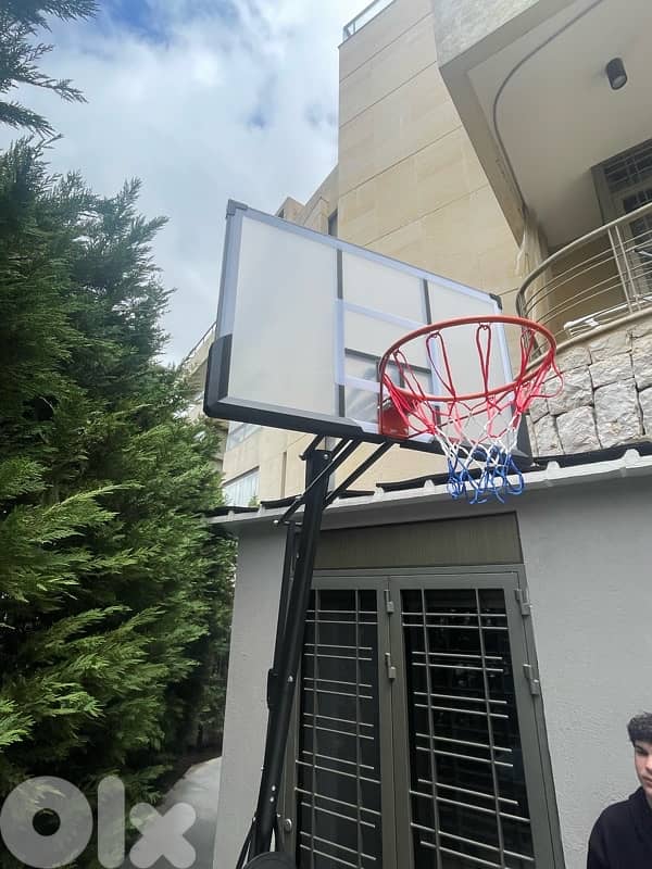 Basketball Hoop adjustable 2.45m - 3.05m board 140cmx80cm 6