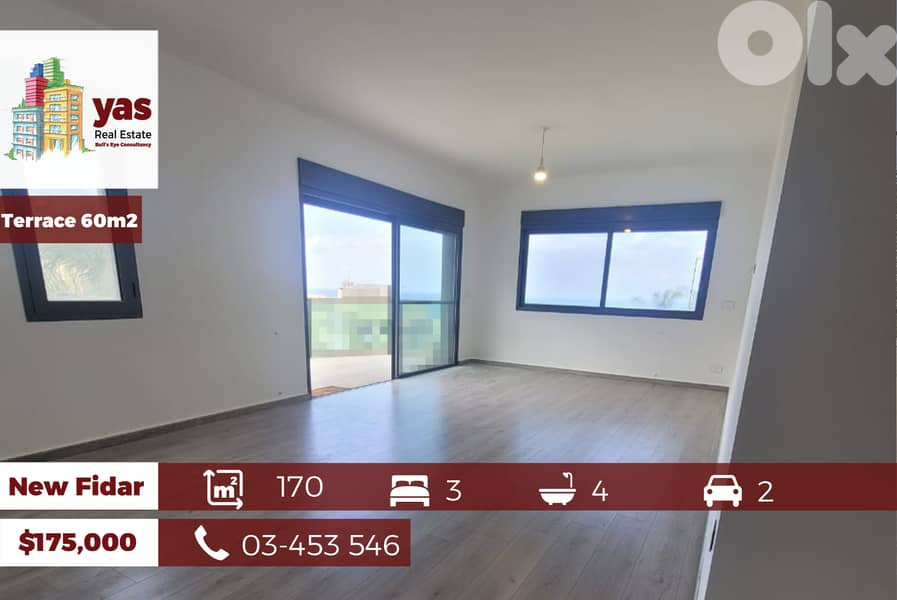 New Fidar 170m2 | Terrace 60m2 |Decorated | Amazing sea view | PA | 0