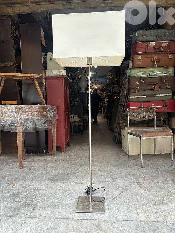 vintage italy floor lamp 1970's chromeلمبادير ايطالي انتيك كروم 2