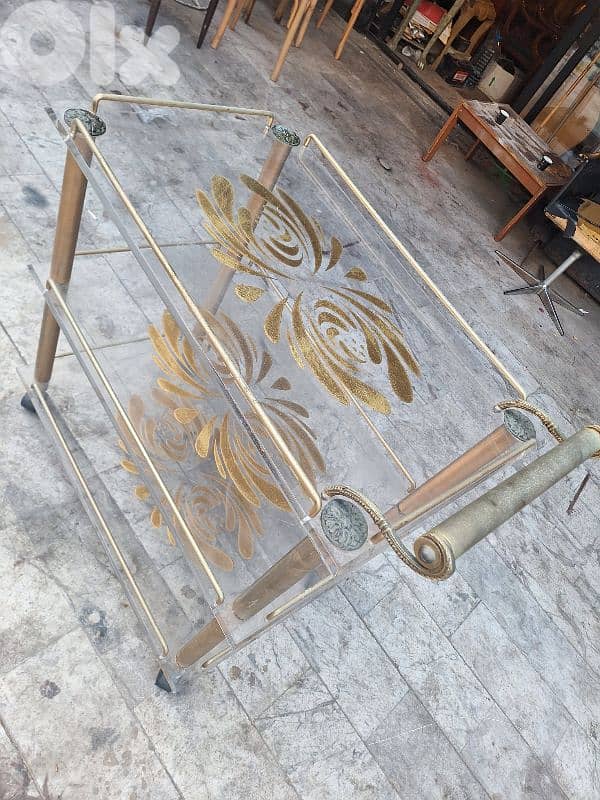 trolley bar Plexy vintage Italy original 3