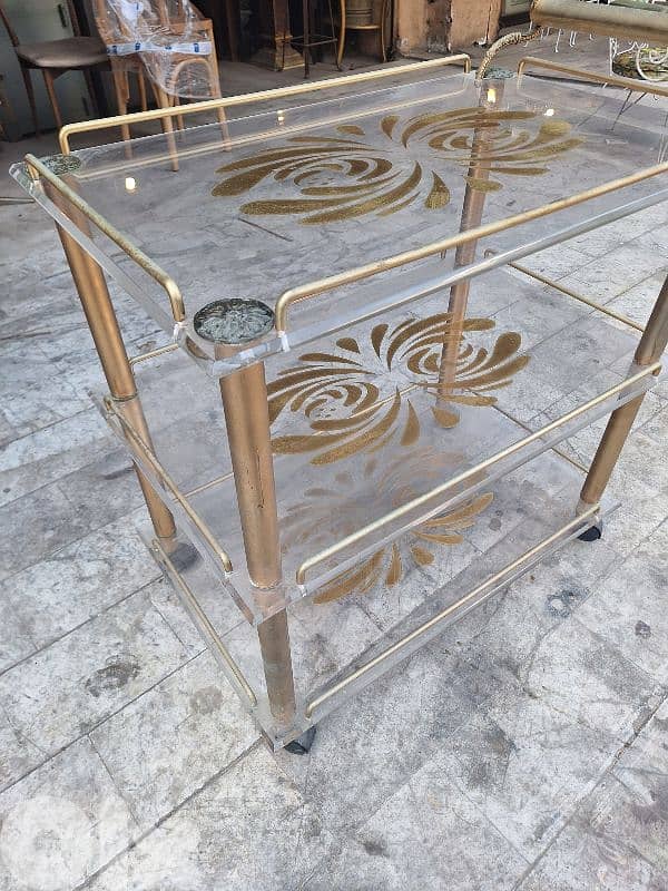 trolley bar Plexy vintage Italy original 4