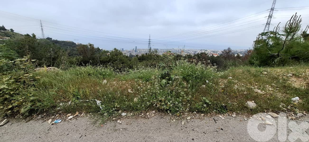 L17671-Spacious Land With Seaview For Sale in Bsalim 1