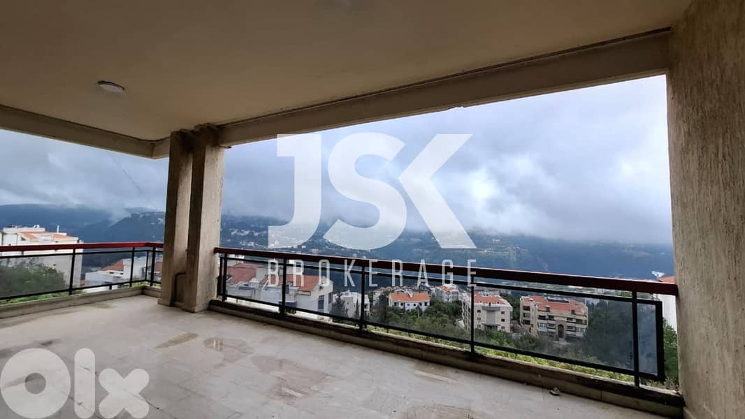 L17686-Spacious Apartment with Terrace For Rent in Ajaltoun 0