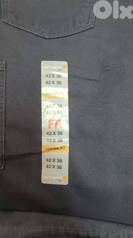 CARHARTT BLUE PANT SIZE W42 L36 Flame resistant 2